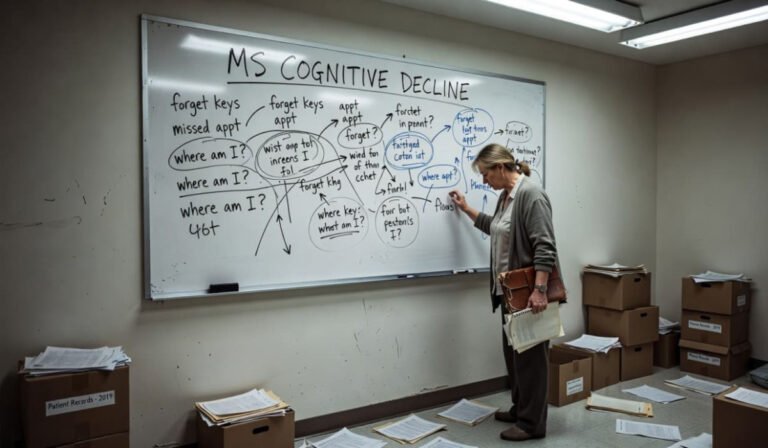 MS cognitive decline